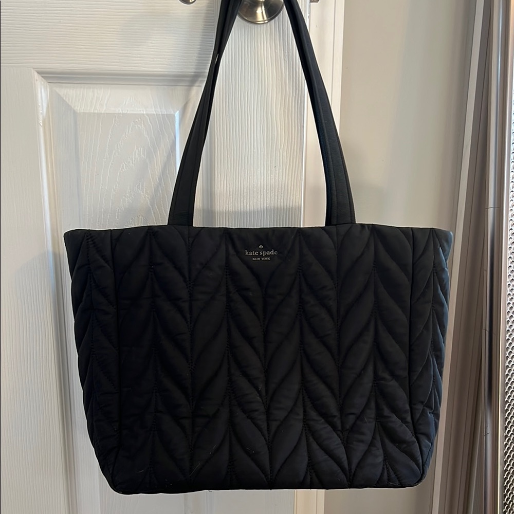 Kate Spade Black Quilted Tote Bag